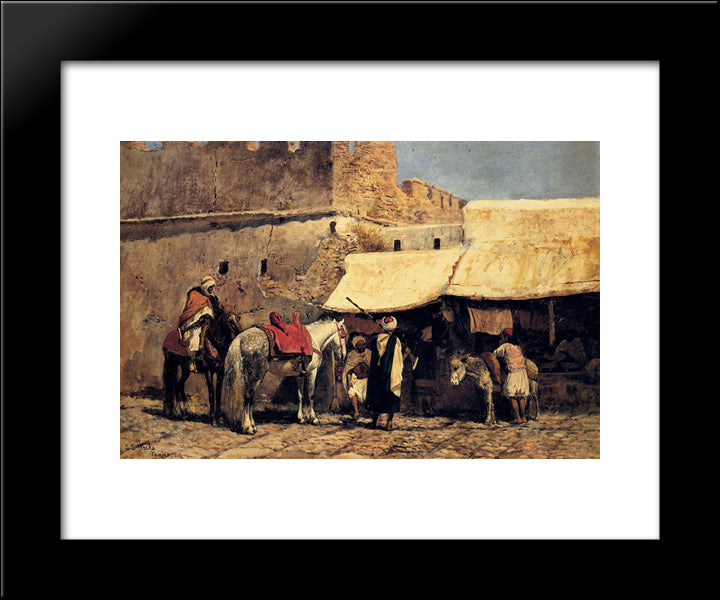 Tangiers 20x24 Black Modern Wood Framed Art Print Poster by Weeks, Edwin Lord