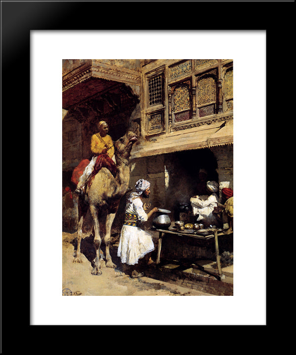 The Metalsmith'S Shop 20x24 Black Modern Wood Framed Art Print Poster by Weeks, Edwin Lord