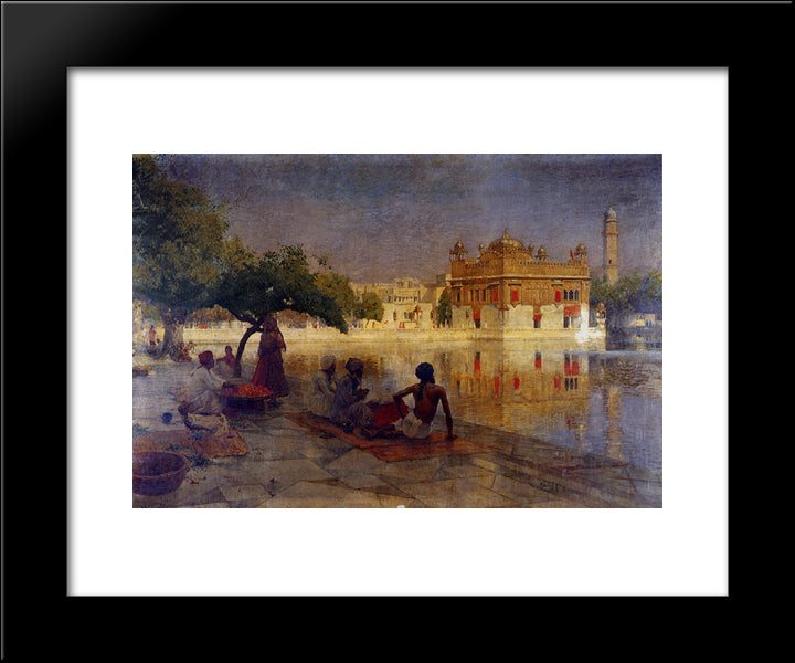 The Golden Temple, Amritsar 20x24 Black Modern Wood Framed Art Print Poster by Weeks, Edwin Lord