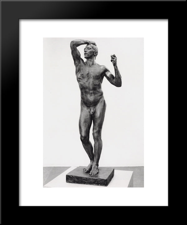 L'Age D'Airain [Detail: 1] 20x24 Black Modern Wood Framed Art Print Poster by Rodin, Auguste