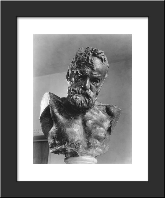 Portrait Of A Man 20x24 Black Modern Wood Framed Art Print Poster by Rodin, Auguste