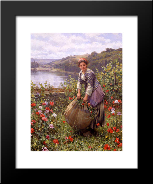 The Grass Cutter 20x24 Black Modern Wood Framed Art Print Poster by Knight, Daniel Ridgway