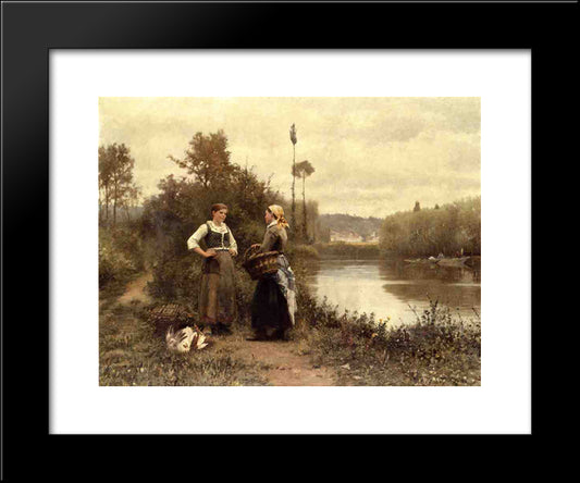 [A Conversation] 20x24 Black Modern Wood Framed Art Print Poster by Knight, Daniel Ridgway