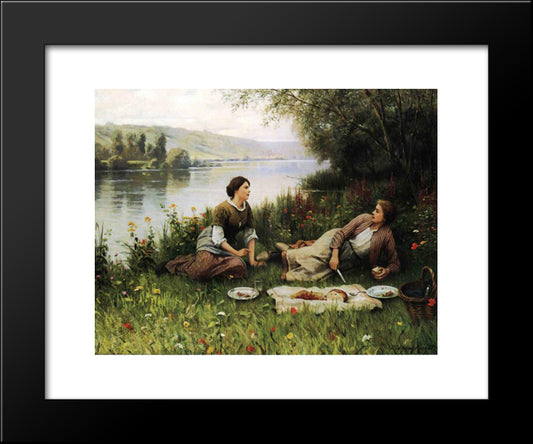 Normandy Garden 20x24 Black Modern Wood Framed Art Print Poster by Knight, Daniel Ridgway