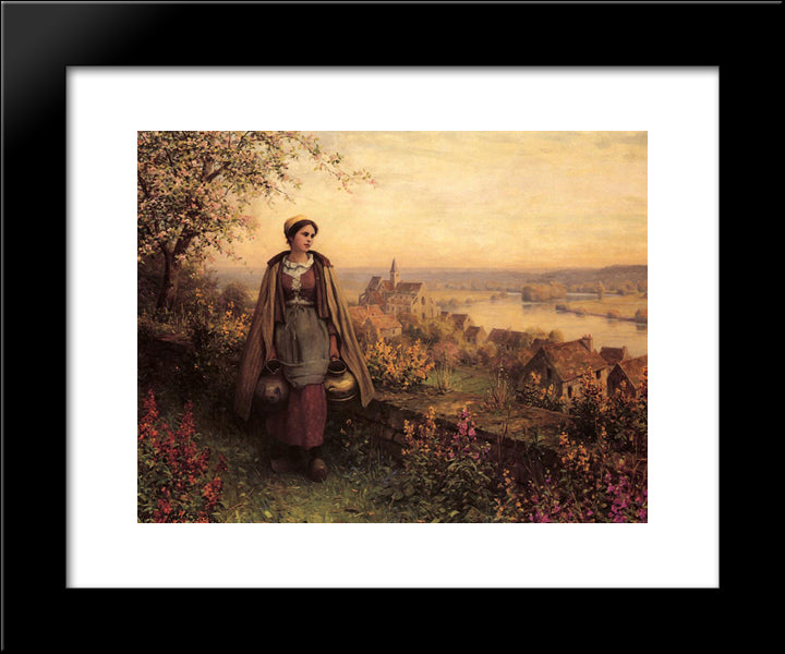 Springtime 20x24 Black Modern Wood Framed Art Print Poster by Knight, Daniel Ridgway