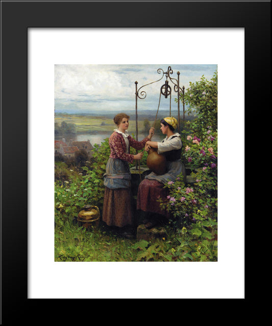 The Conversation 20x24 Black Modern Wood Framed Art Print Poster by Knight, Daniel Ridgway