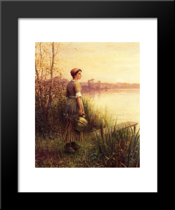 The Golden Sunset 20x24 Black Modern Wood Framed Art Print Poster by Knight, Daniel Ridgway