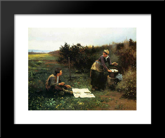 The Honeymoon Breakfast 20x24 Black Modern Wood Framed Art Print Poster by Knight, Daniel Ridgway