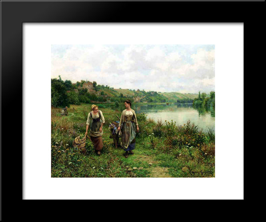 The Seine At Vernon 20x24 Black Modern Wood Framed Art Print Poster by Knight, Daniel Ridgway