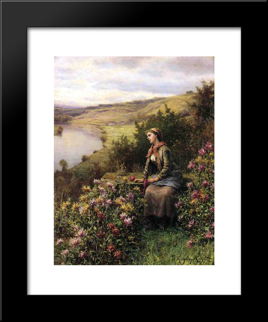 Waiting 20x24 Black Modern Wood Framed Art Print Poster by Knight, Daniel Ridgway