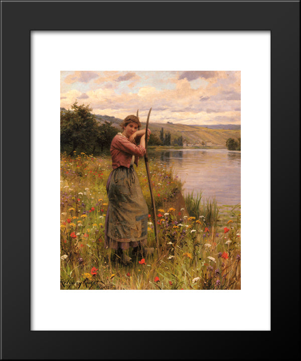 A Moment Of Rest 20x24 Black Modern Wood Framed Art Print Poster by Knight, Daniel Ridgway