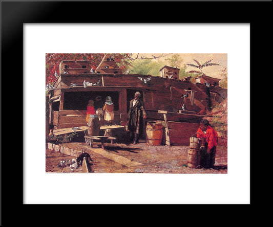 Uncle Ned At Home 20x24 Black Modern Wood Framed Art Print Poster by Homer, Winslow