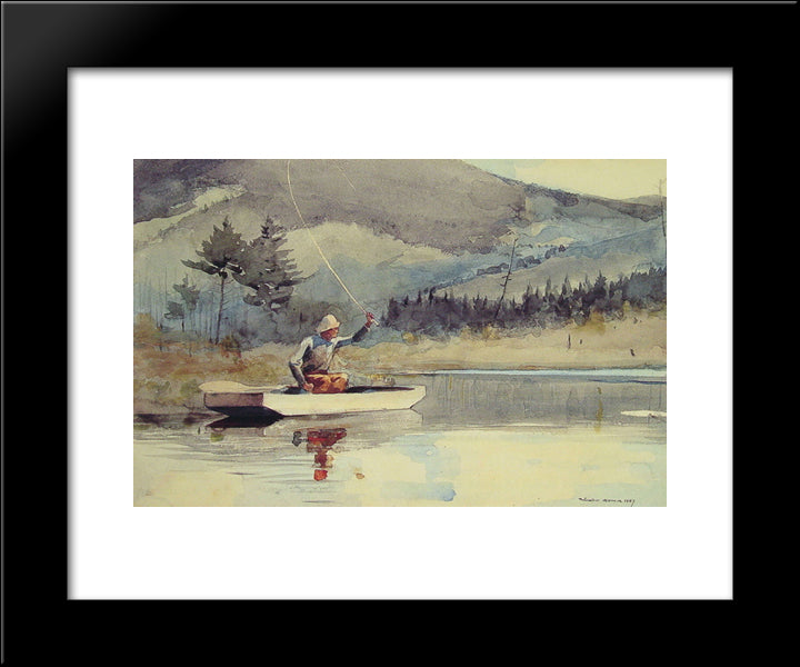 A Quiet Pool On A Sunny Day 20x24 Black Modern Wood Framed Art Print Poster by Homer, Winslow