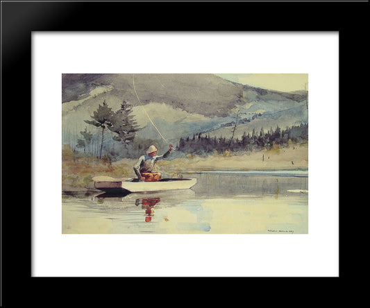 A Quiet Pool On A Sunny Day 20x24 Black Modern Wood Framed Art Print Poster by Homer, Winslow