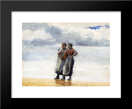 Daughters Of The Sea 20x24 Black Modern Wood Framed Art Print Poster by Homer, Winslow