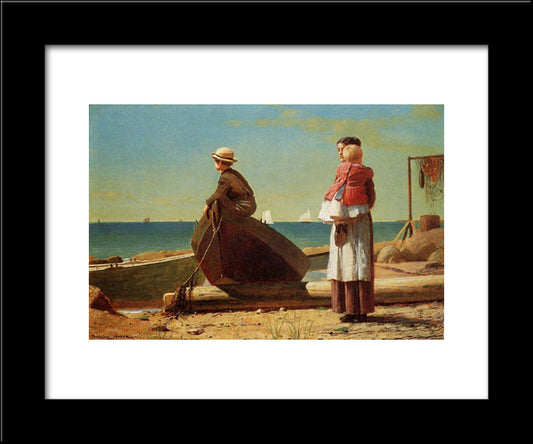 Dad'S Coming! 20x24 Black Modern Wood Framed Art Print Poster by Homer, Winslow