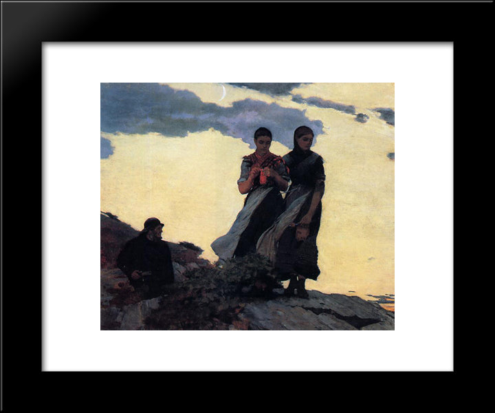 Early Evening 20x24 Black Modern Wood Framed Art Print Poster by Homer, Winslow
