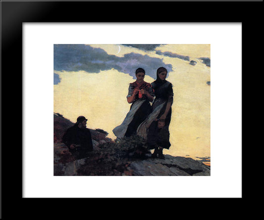 Early Evening 20x24 Black Modern Wood Framed Art Print Poster by Homer, Winslow