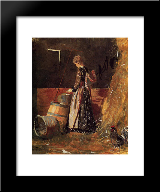 Fresh Eggs 20x24 Black Modern Wood Framed Art Print Poster by Homer, Winslow