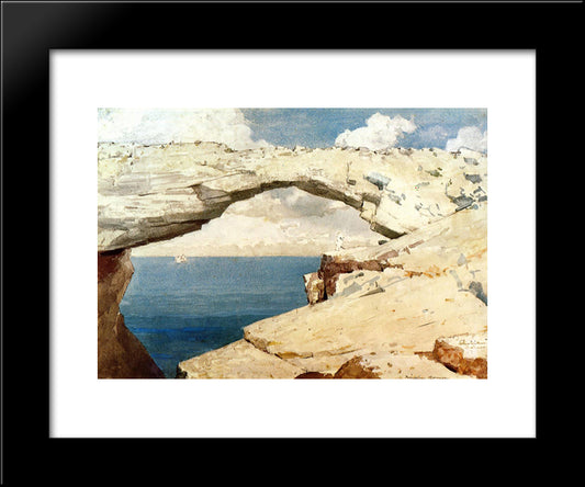 Glass Windows, Bahamas 20x24 Black Modern Wood Framed Art Print Poster by Homer, Winslow