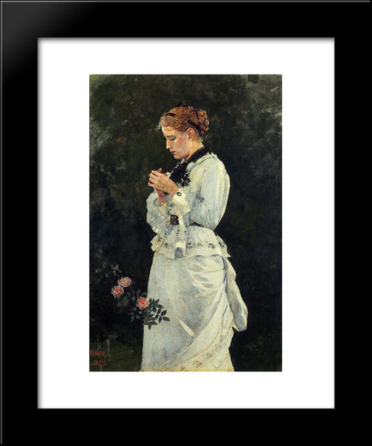 Portrait Of A Lady 20x24 Black Modern Wood Framed Art Print Poster by Homer, Winslow