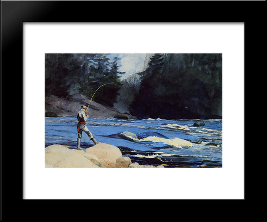 Quananiche, Lake St. John 20x24 Black Modern Wood Framed Art Print Poster by Homer, Winslow