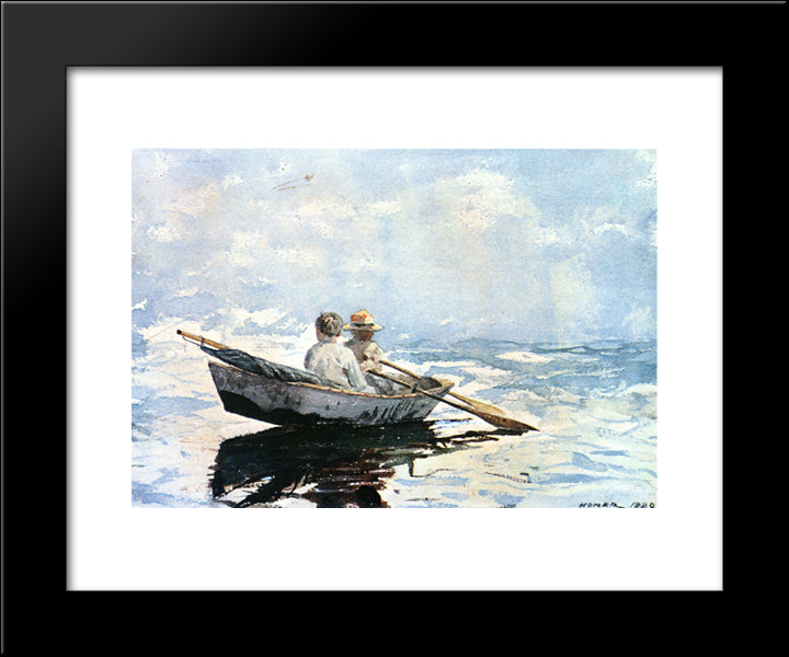 Rowboat 20x24 Black Modern Wood Framed Art Print Poster by Homer, Winslow