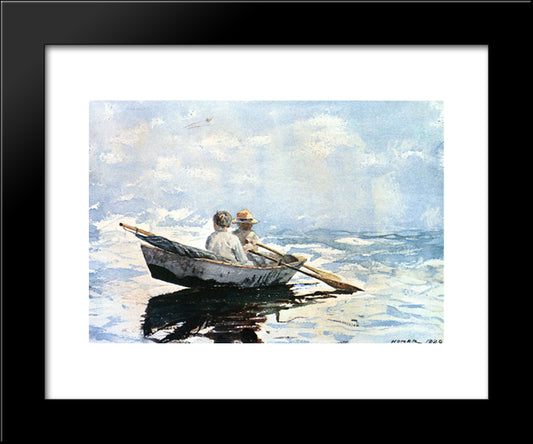 Rowboat 20x24 Black Modern Wood Framed Art Print Poster by Homer, Winslow