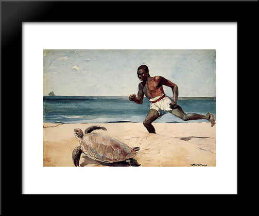 Rum Cay 20x24 Black Modern Wood Framed Art Print Poster by Homer, Winslow