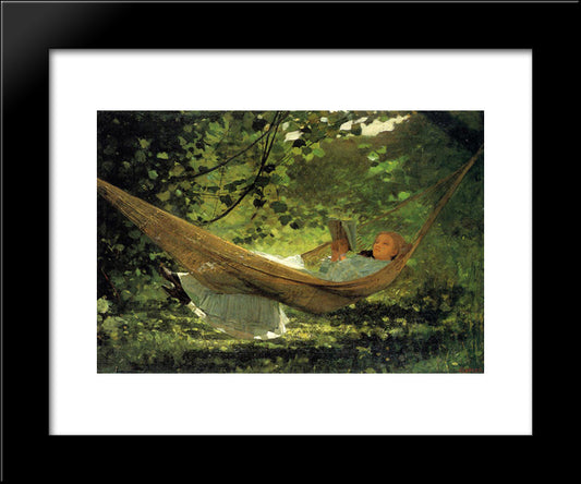 Sunlight And Shadow 20x24 Black Modern Wood Framed Art Print Poster by Homer, Winslow