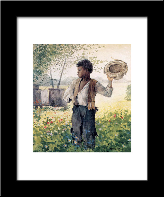 The Busy Bee 20x24 Black Modern Wood Framed Art Print Poster by Homer, Winslow