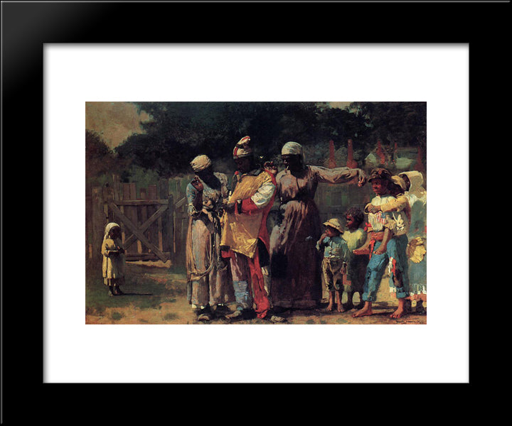 The Carnival 20x24 Black Modern Wood Framed Art Print Poster by Homer, Winslow