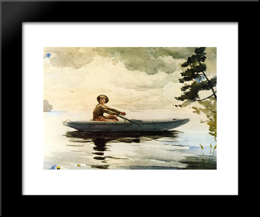 The Boatsman 20x24 Black Modern Wood Framed Art Print Poster by Homer, Winslow