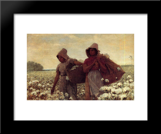 The Cotton Pickers 20x24 Black Modern Wood Framed Art Print Poster by Homer, Winslow