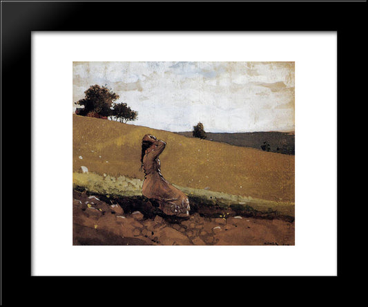 The Green Hill 20x24 Black Modern Wood Framed Art Print Poster by Homer, Winslow