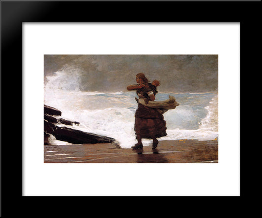 The Gale 20x24 Black Modern Wood Framed Art Print Poster by Homer, Winslow