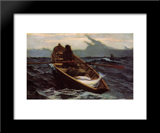 The Fog Warning 20x24 Black Modern Wood Framed Art Print Poster by Homer, Winslow
