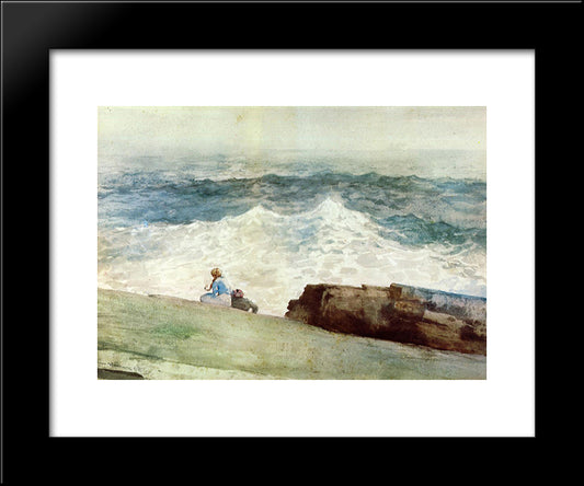 The Northeaster 20x24 Black Modern Wood Framed Art Print Poster by Homer, Winslow