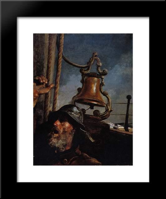 The Lookout ' 'All'S Well' 20x24 Black Modern Wood Framed Art Print Poster by Homer, Winslow