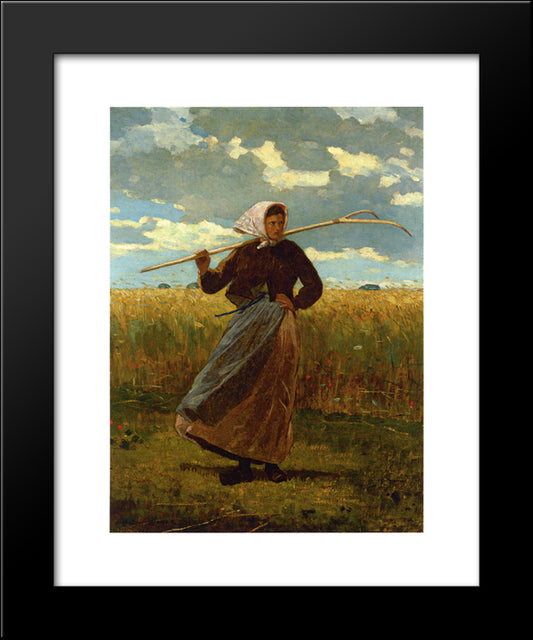 The Return Of The Gleaner 20x24 Black Modern Wood Framed Art Print Poster by Homer, Winslow