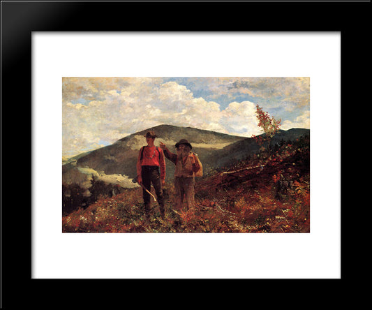 The Two Guides 20x24 Black Modern Wood Framed Art Print Poster by Homer, Winslow