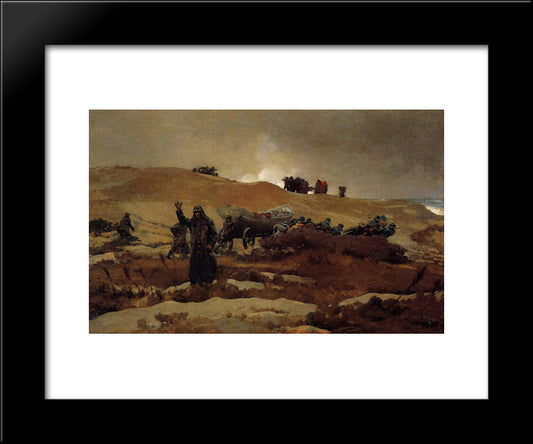 The Wreck 20x24 Black Modern Wood Framed Art Print Poster by Homer, Winslow