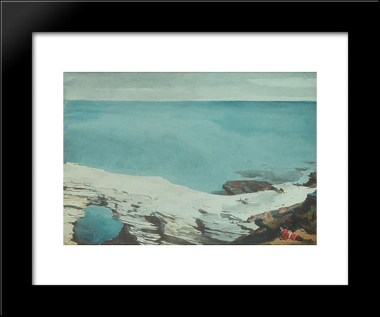 Natural Bridge, Bermuda 20x24 Black Modern Wood Framed Art Print Poster by Homer, Winslow