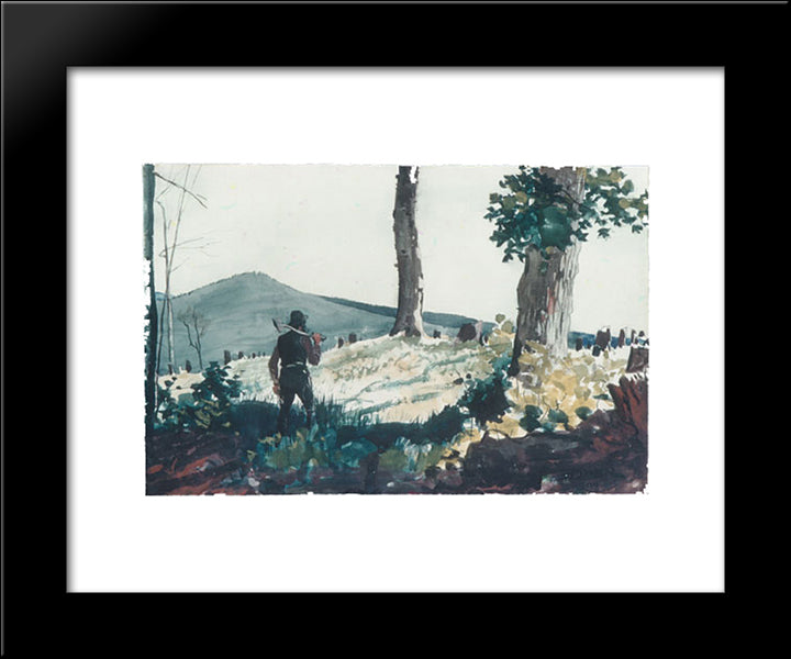 The Pioneer 20x24 Black Modern Wood Framed Art Print Poster by Homer, Winslow
