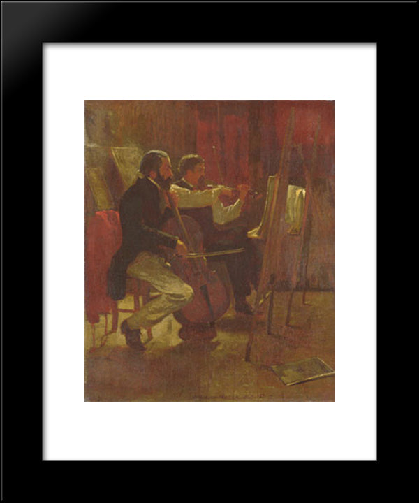 The Studio 20x24 Black Modern Wood Framed Art Print Poster by Homer, Winslow