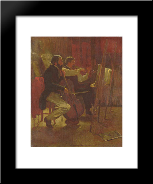 The Studio 20x24 Black Modern Wood Framed Art Print Poster by Homer, Winslow