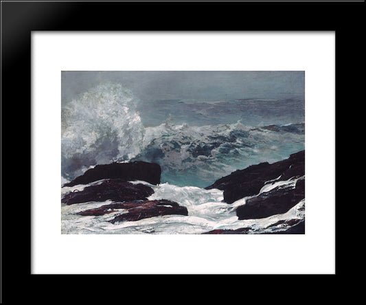 Maine Coast 20x24 Black Modern Wood Framed Art Print Poster by Homer, Winslow