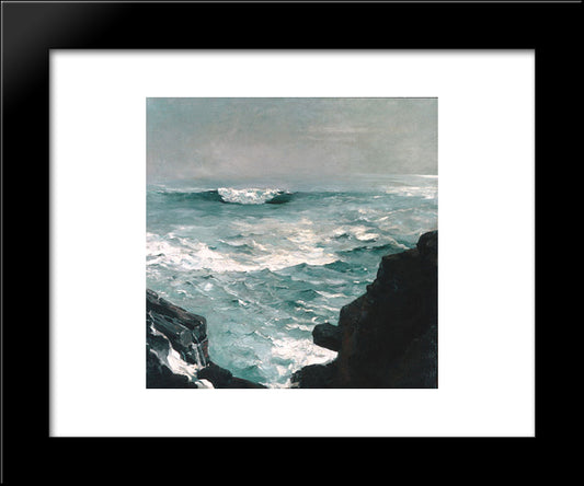 Cannon Rock 20x24 Black Modern Wood Framed Art Print Poster by Homer, Winslow