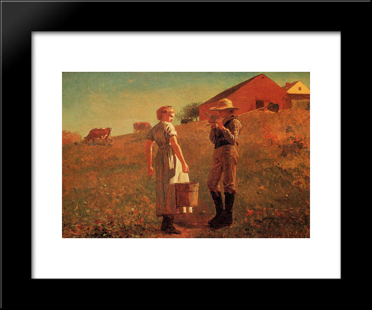 A Temperance Meeting 20x24 Black Modern Wood Framed Art Print Poster by Homer, Winslow