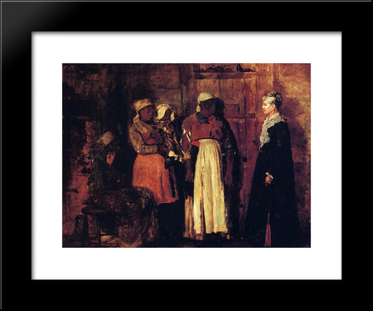 A Visit From The Old Mistress 20x24 Black Modern Wood Framed Art Print Poster by Homer, Winslow